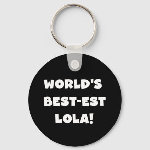 World's Best-est Lola Black and White T-shirts Key Ring