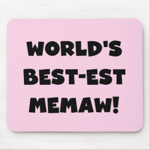 World's Best-est Memaw Black and White T-shirts Mouse Mat