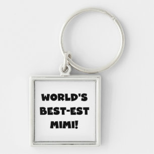 World's Best-est Mimi Black Text T-shirts and Gift Key Ring