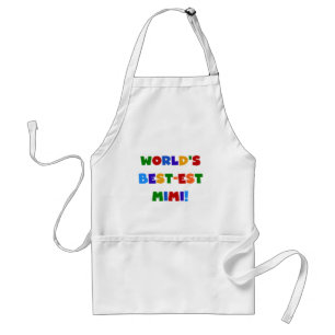 World's Best-est Mimi Bright Colours T-shirts Gift Standard Apron