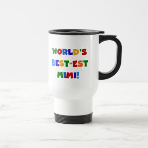 World's Best-est Mimi Bright Colours T-shirts Gift Travel Mug