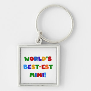 World's Best-est Mimi Bright Colours T-shirts Key Ring