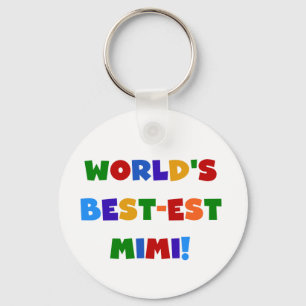 World's Best-est Mimi Bright Colours T-shirts Key Ring