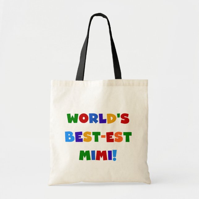 World's Best-est Mimi Bright Colours T-shirts Tote Bag (Front)