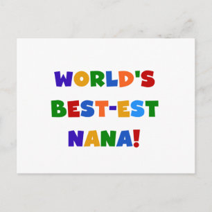 World's Best-est Nana Bright Colours T-shirts Postcard