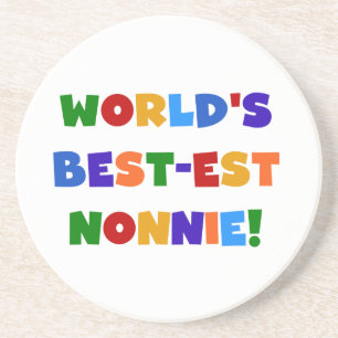 World's Best-est Nonnie Bright Colours Gifts Coaster