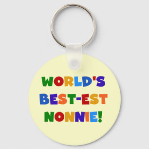 World's Best-est Nonnie Bright Colours Gifts Key Ring