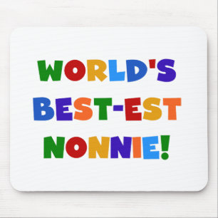 World's Best-est Nonnie Bright Colours Gifts Mouse Mat