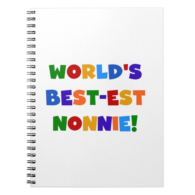 World's Best-est Nonnie Bright Colours Gifts Notebook (Front)