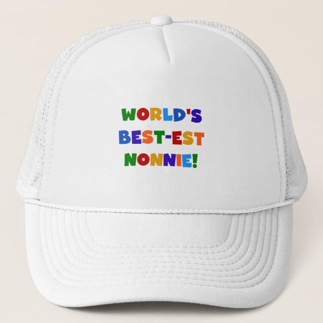 World's Best-est Nonnie Bright Colours Gifts Trucker Hat (Front)