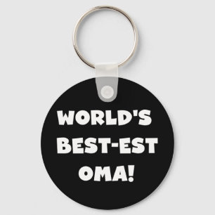 World's Best-est Oma Black or White Gifts Key Ring