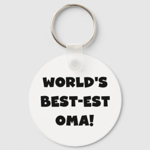 World's Best-est Oma Black or White Gifts Key Ring