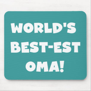World's Best-est Oma Black or White Gifts Mouse Mat