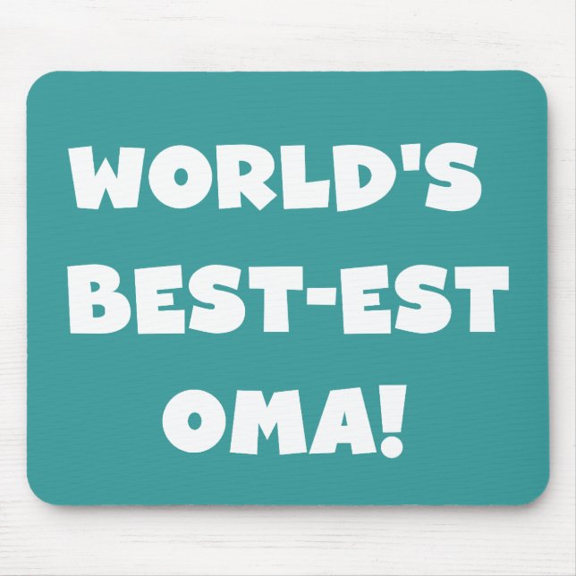 World's Best-est Oma Black or White Gifts Mouse Mat (Front)
