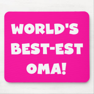 World's Best-est Oma Black or White Gifts Mouse Mat