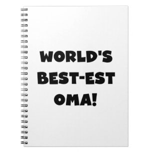 World's Best-est Oma Black or White Gifts Notebook