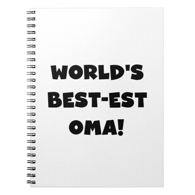World's Best-est Oma Black or White Gifts Notebook (Front)