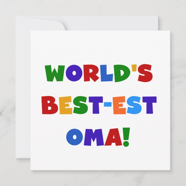 World's Best-est Oma Bright Colours Gifts (Front)