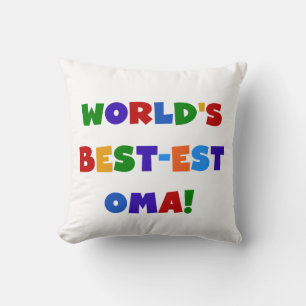 World's Best-est Oma Bright Colours Gifts Cushion