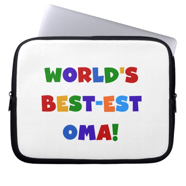 World's Best-est Oma Bright Colours Gifts Laptop Sleeve (Front)