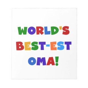 World's Best-est Oma Bright Colours Gifts Notepad