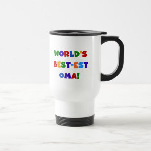 World's Best-est Oma Bright Colours Gifts Travel Mug