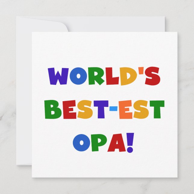 World's Best-est Opa Bright Colours Gifts (Front)