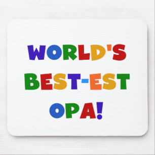 World's Best-est Opa Bright Colours Gifts Mouse Mat