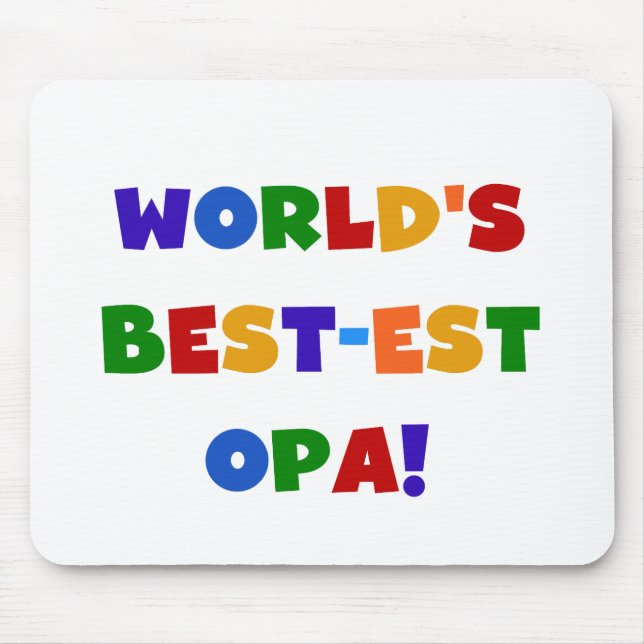 World's Best-est Opa Bright Colours Gifts Mouse Mat (Front)