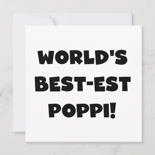 World's Best-est Poppi Black Text Gifts (Front)