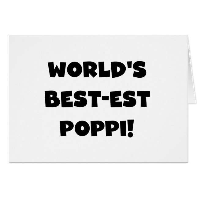 World's Best-est Poppi Black Text Gifts (Front Horizontal)