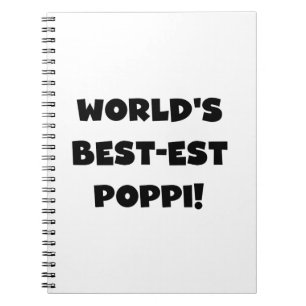 World's Best-est Poppi Black Text Gifts Notebook