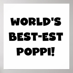 World's Best-est Poppi Black Text Gifts Poster