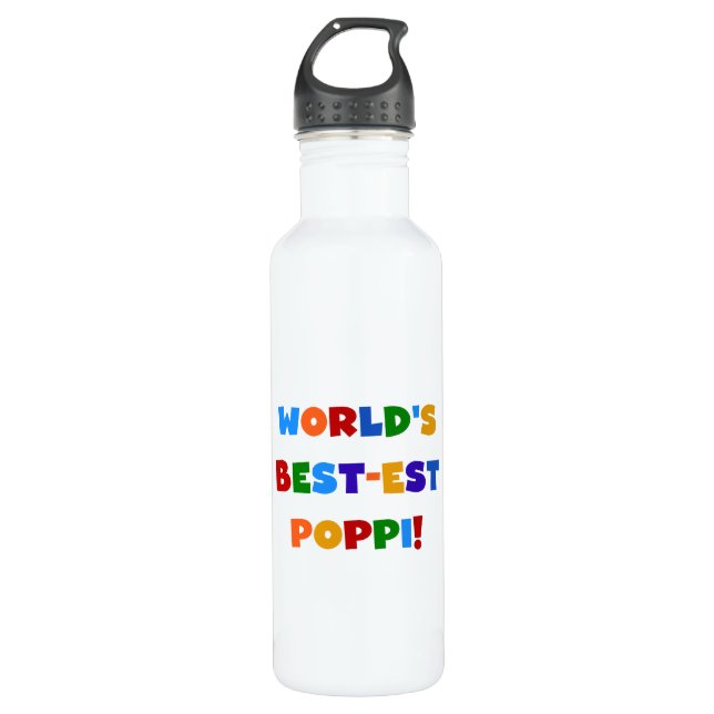 World's Best-est Poppi Bright Colours 710 Ml Water Bottle (Front)