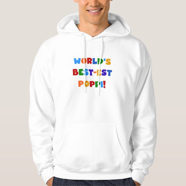 World's Best-est Poppi Bright Colours Gifts Hoodie (Front)