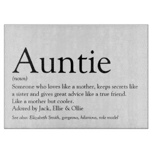 World's Best Ever Aunt, Auntie Definition Cutting Board