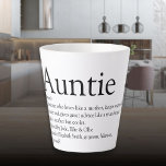 World's Best Ever Aunt Auntie Definition Latte Mug<br><div class="desc">Personalize for your special,  favorite Aunt or Auntie to create a unique gift. A perfect way to show her how amazing she is every day. Designed by Thisisnotme©</div>
