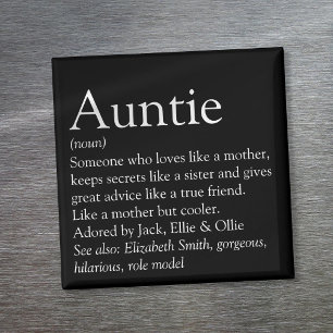 World's Best Ever Aunt, Auntie Definition Magnet