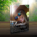 World's Best Ever Aunt, Auntie Definition Photo Block<br><div class="desc">Personalise for your special,  favourite Aunt or Auntie to create a unique gift. A perfect way to show her how amazing she is every day. Designed by Thisisnotme©</div>