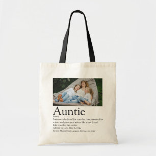World's Best Ever Aunt Auntie Definition Photo Tote Bag