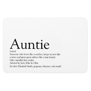 World's Best Ever Aunt, Auntie, Tia Definition Magnet