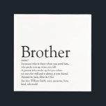World's Best Ever Brother, Hermano Definition Napkin<br><div class="desc">Personalise for your special brother or hermano (big or small) to create a unique gift. A perfect way to show him how amazing he is every day. Designed by Thisisnotme©</div>
