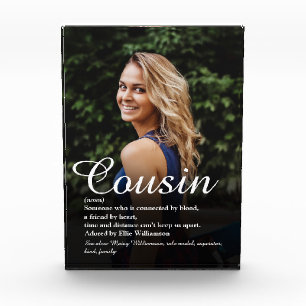 World's Best Ever Cousin Definition Photo Block