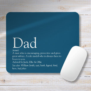 World's Best Ever Dad Daddy Father Definition Blue Mouse Mat