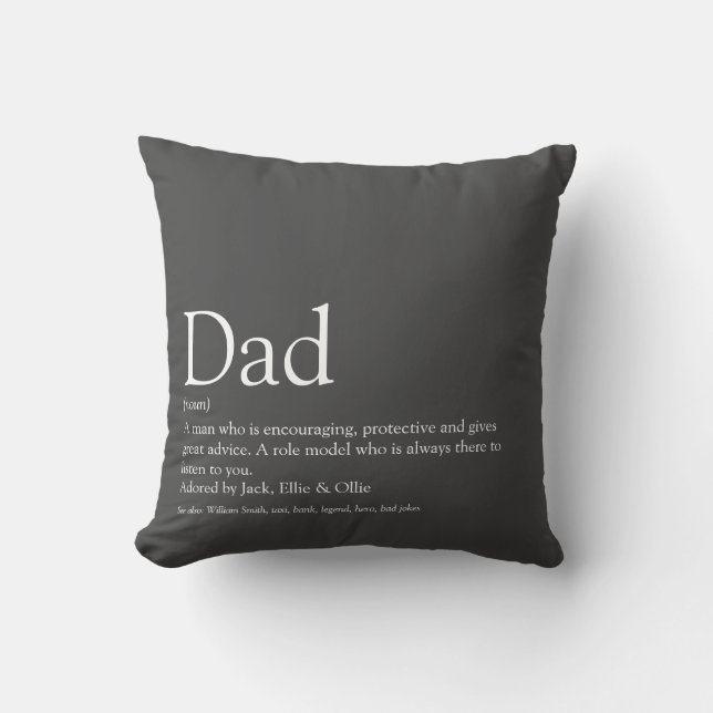 World's Best Ever Dad, Daddy, Father Definition Cushion (Front)