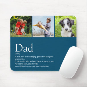 World's Best Ever Dad Definition 3 Photo Fun Blue Mouse Mat