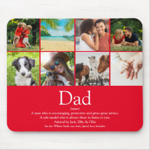 World's Best Ever Dad Definition 8 Photo Fun Red Mouse Mat