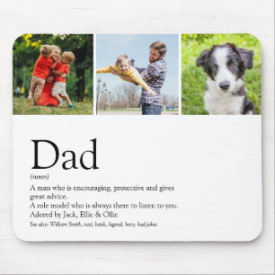 World's Best Ever Dad Definition Photo Collage Mouse Mat