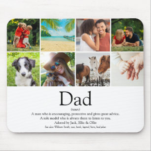 World's Best Ever Dad Definition Photo Collage Mouse Mat