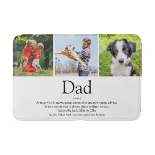 World's Best Ever Dad Father Definition Photo Fun Bath Mat